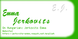 emma jerkovits business card